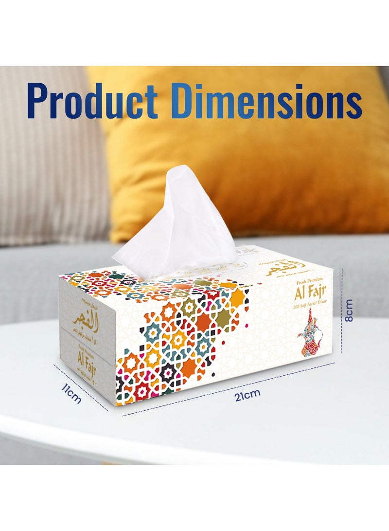 إس إن إتش باكينج علبة مناديل الوجه من الفجر، عبوة من 30 علبة، 150 منديل × طبقتين لكل علبة، إجمالي 4500 منديل. - Image 2